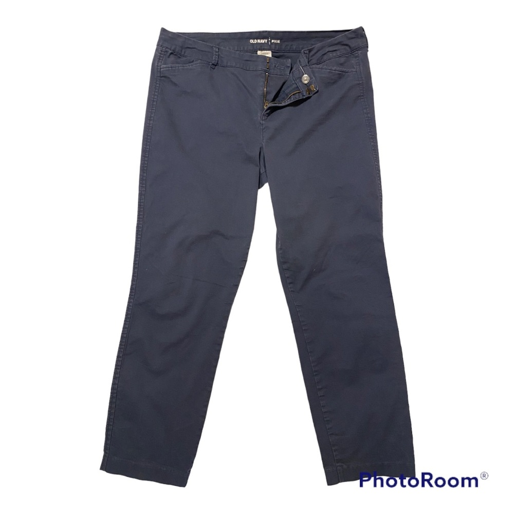 Old Navy Pixie Pants, (ankle), navy/slate blue. Size 14 standard.
